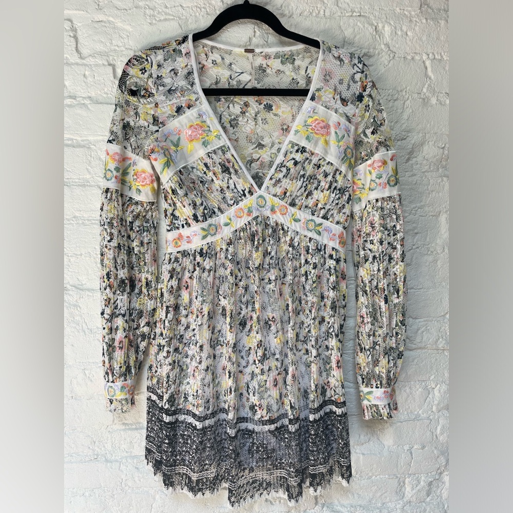Free People floral lace dress